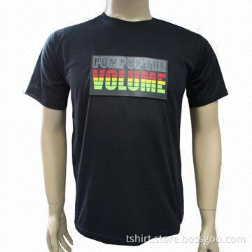 Men's Short-sleeved Black T-shirt, Made of 100% Cotton Material, Comfortable